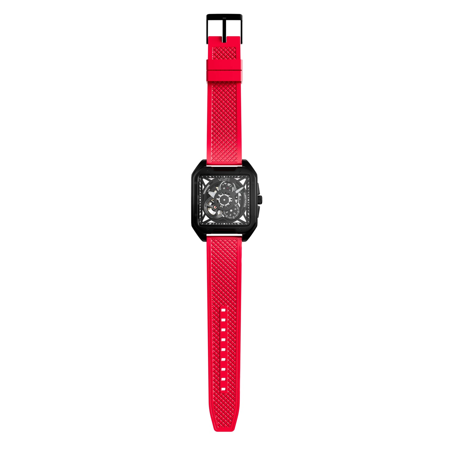 Crimson Red Grid Strap