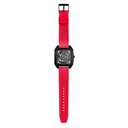 Crimson Red Grid Strap
